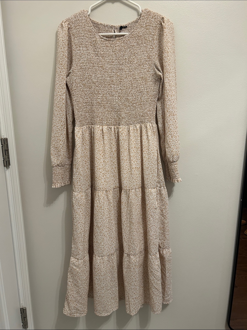 Floral Smocked Tiered Midi Dress